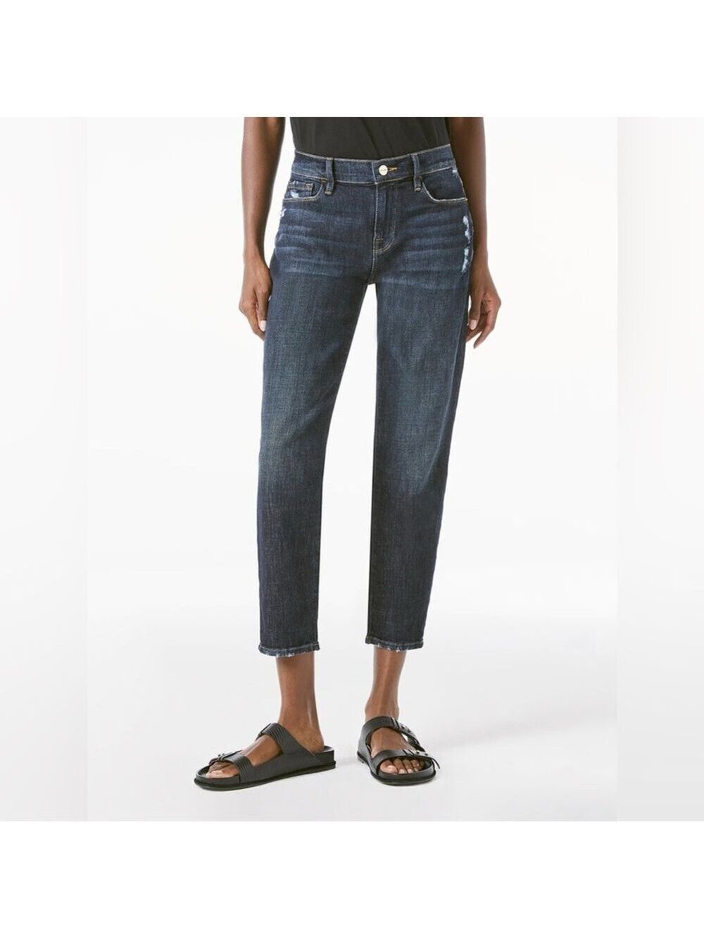 FRAME Le Garcon Crop Boyfriend Jeans in Covant Wash Size 27